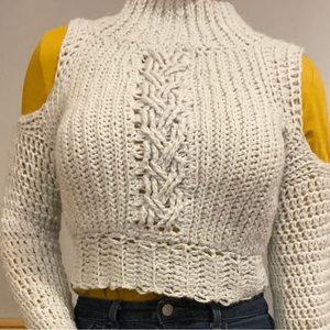 COLD SHOULDER SWEATER TOP 🧶😮